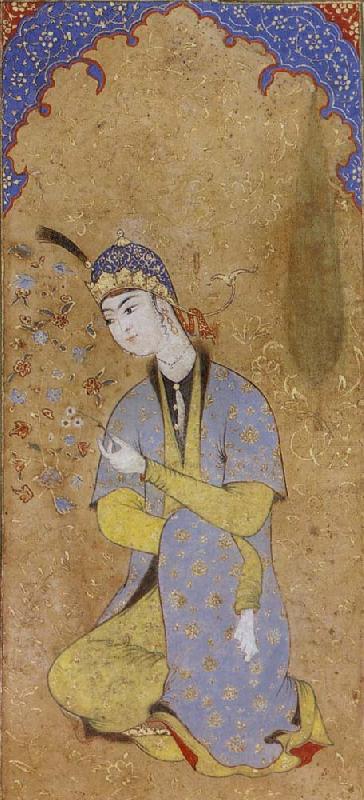 Muhammadi of Herat The Lady Beloved sits framed within the prayer niche china oil painting image